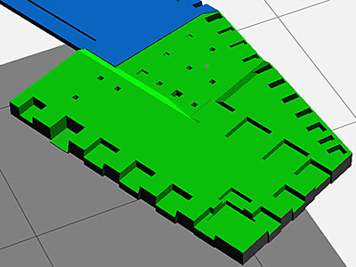Terrängmodell av p-huset i 3D