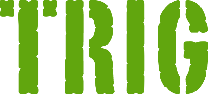 Trigs logotyp i grönt