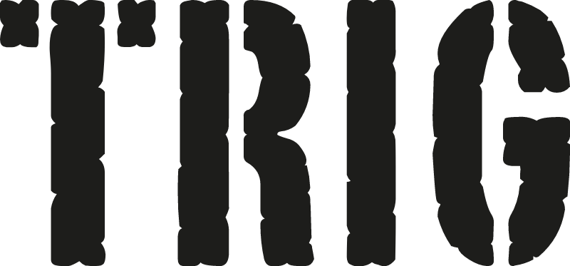 Trigs logotyp i svart
